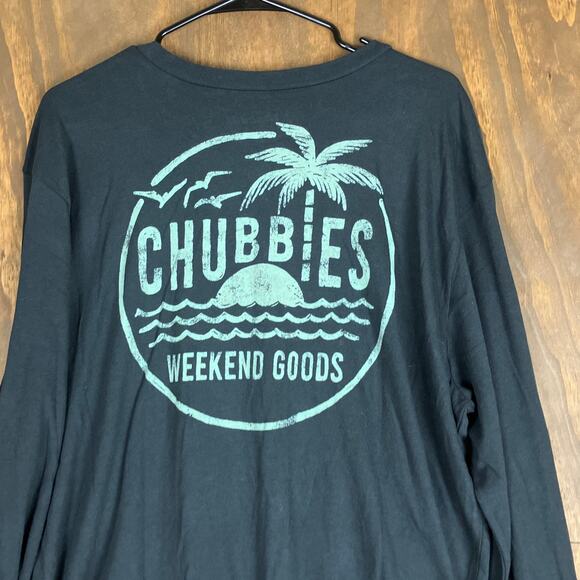 Chubbies Mens Shirt Black The Weekend Has Arrived Vibes 100% Cotton Crew XL - Picture 12 of 13